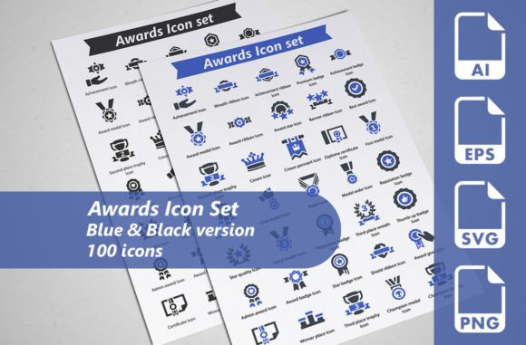 Awards Icon Set for Graphic Design