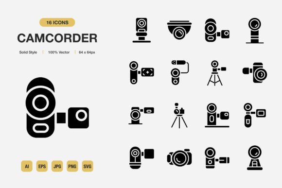Camcorder Solid Icons Review