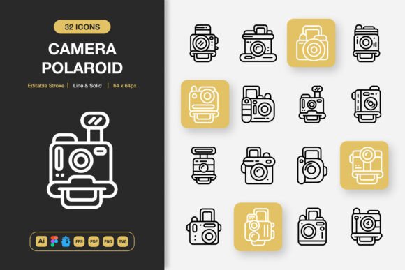 Camera Polaroid Icons: Graphics and Icons for Creative Projects