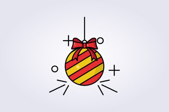 Christmas Ball Icon Vector Illustration Graphics