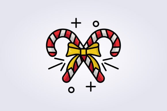 Christmas Cross Candy Icon Vector Graphics