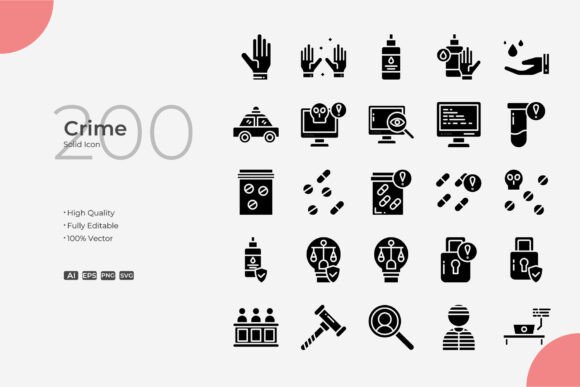 Crime Solid: Graphics and Icons for Modern Design