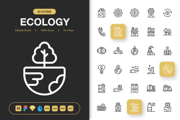 Ecology Icons Pack: Graphics and Icons for Modern Design