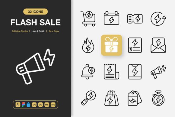 Flash Sale Icons: Graphics with a Modern Edge