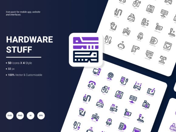 Hardware Stuff Icon Pack: Graphics and Icons for Crafters