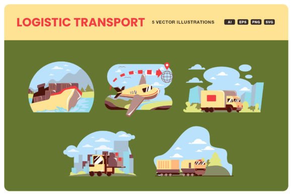 Logistic Transport Illustration Graphics