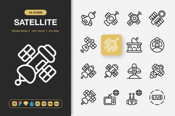 Satellite Icons: Graphics for Modern Branding