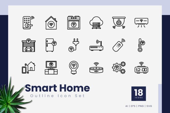 Smart Home Outline Icons Review