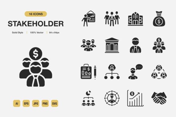 Stakeholder Solid Icons Review