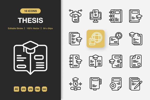 Thesis Outline Icons: Graphics and Icons for Crafting