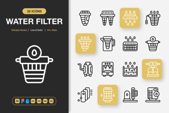 Water Filter Icons Review